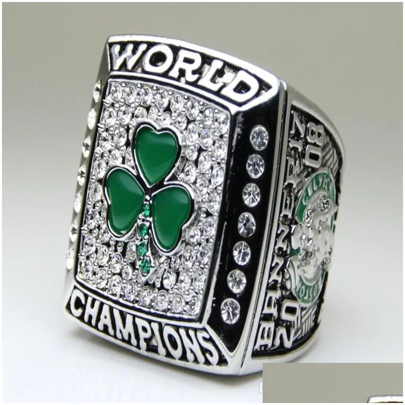 Three Stone Rings Fashion Sports Jewelry 2008 Boston Basketball Championship Ring Men For Fans Us Size 11 Drop Delivery Dh6Ka