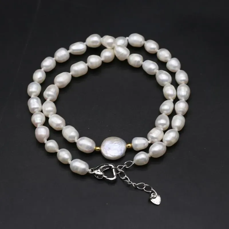 Choker Chokers Simple Necklace Natural Pearl Beads High Quality Irregular Freshwater Pearls Pendant Necklaces For Women Jewelry