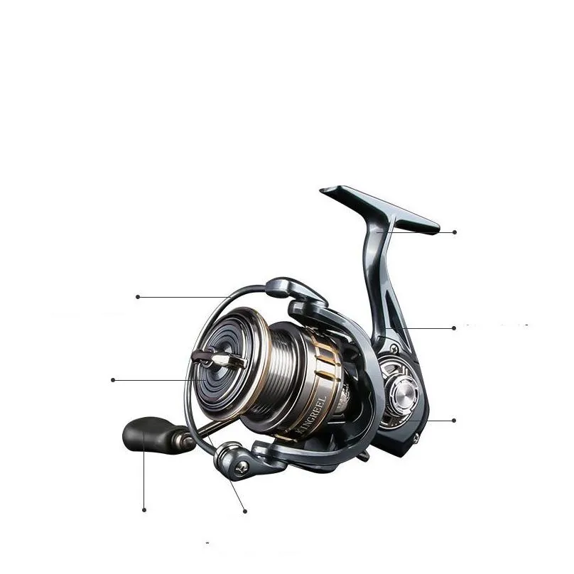 fishing Spinning Reel Metal ball Carp,All Metal Spool Spinning Reels Bearings Water Resistant Gear Ratio Reel