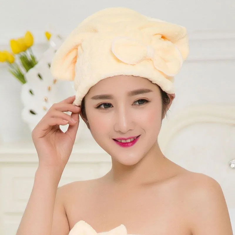 Wholesale- 21x25cm Dressing Gown for Women Hair Dryer Shower Head Hat for Girls Bath Bathroom Braid-hat Hats Men Shower Cap Female