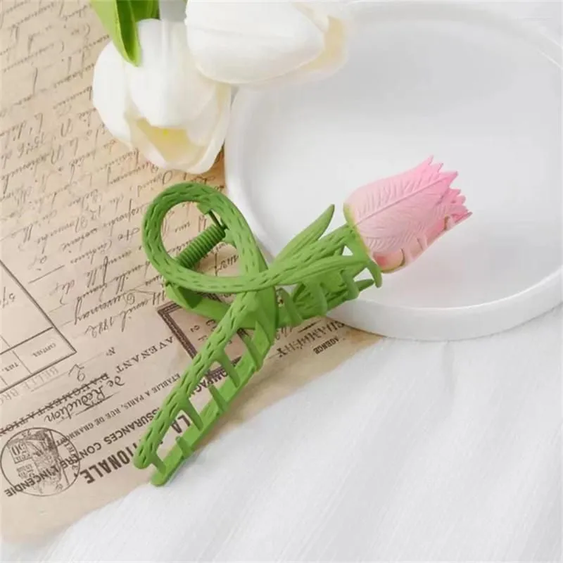 Hair Clips Colorful 3D Tulip Accessories Fashionable Floral Clip For Women Goods 2 USD Claw Jewelry Gifts