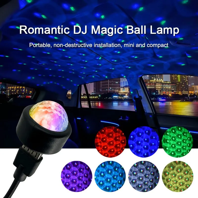 Color atmosphere USB projection light, LED star projection light, suitable for roof atmosphere star decoration environment, car star light car atmosphere