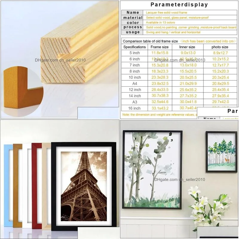 Frames And Mouldings Frame Simple Modern Solid Wood Po Canvas Poster Certificate License Plexiglas Wall Birthday Gift Drop Delivery Ho Dhlz5