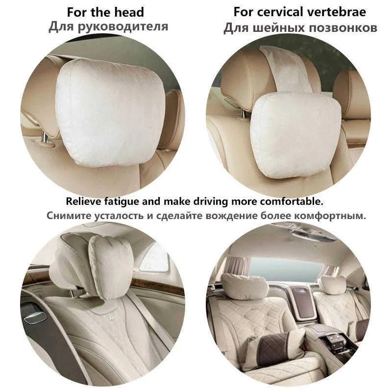 New Top Quality Car Headrest Neck Support Seat /  Design S Class Soft Universal Adjustable Car Pillow Neck Rest Cushion