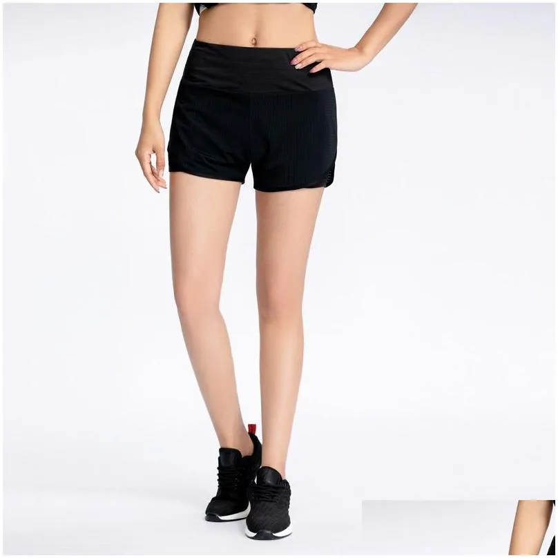 Women Marathon Shorts 2 In 1 Yoga Double Layer Sport Short Mesh Quick Dry Joggings Shorts Female Fitness Running Shorts