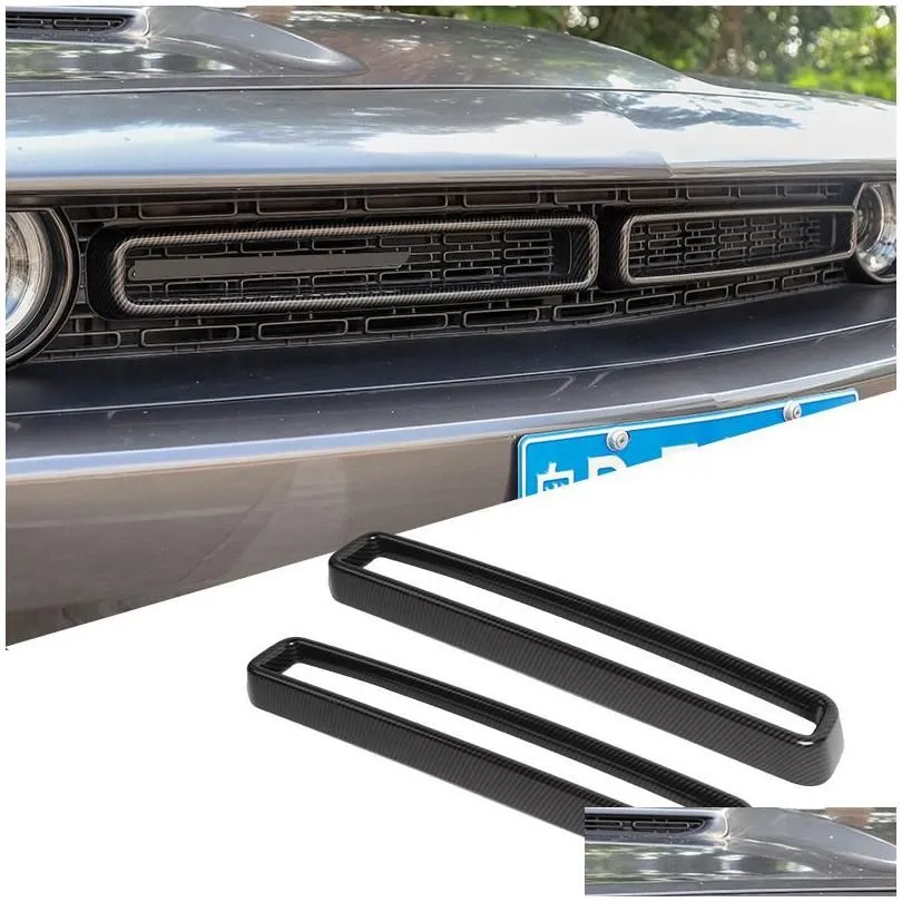 Other Exterior Accessories Car Front Mesh Gril Grilles Decoration Ring For Dodge Challenger Up Styling Interior Accessories Drop Deliv