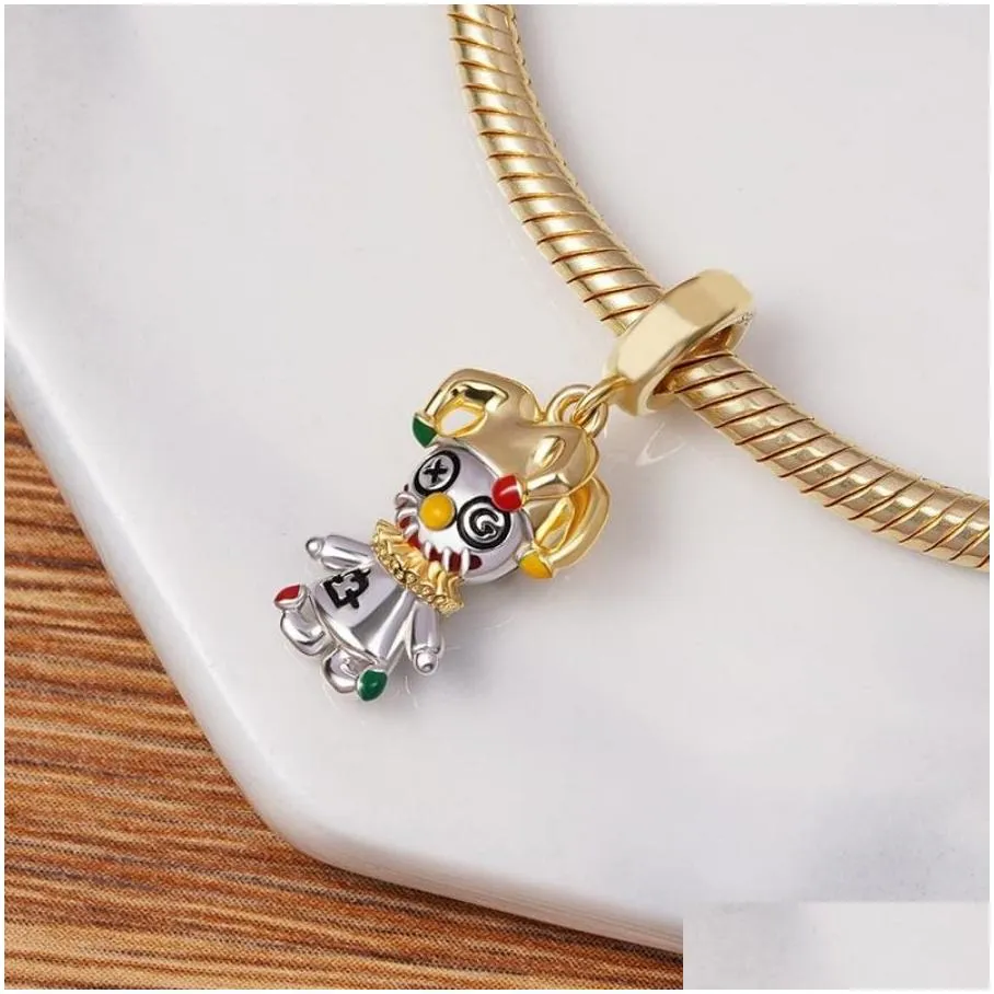 Charms 925 Sterling Sier Fit Women Bracelet Beads Charm 14K 18K Gold Color Heart Flowers Drop Delivery Jewelry Findings Components Otrsm