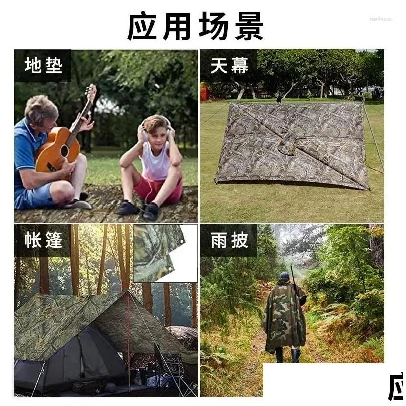Tents And Shelters Hiking 3 Poncho Cover Hood Camping Outdoor Backpack Mat 1 Coat Cycling Waterproof In Raincoat Tent