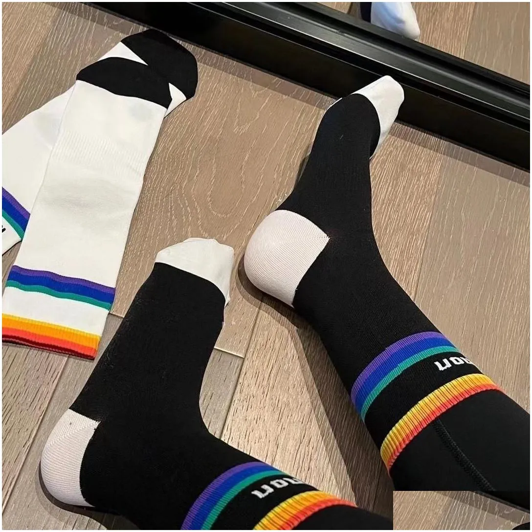 Lu Sports Long Socks Outdoors Stockings Yoga Brand Cotton Embroidery logo Knitted Women And Men Unisex With Tags High Sock