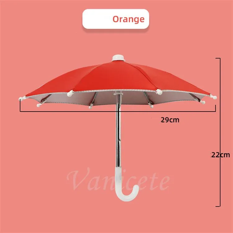 Novelty Items Motorcycle Bicycle Phone Holder Mini Sunshade Umbrella Bicycle Decoration Accessories Polyester Mobile Umbrellas LT810