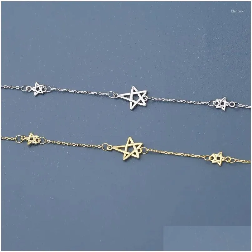 Link Bracelets ENSHIR Vintage Hollow Star Bracelet For Women Temperament Chain Party Jewelry Gift