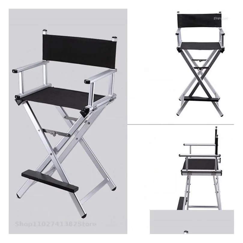 Camp Furniture High Aluminum Frame Makeup Artist Director Chair Folding Outdoor Lightweight Portable