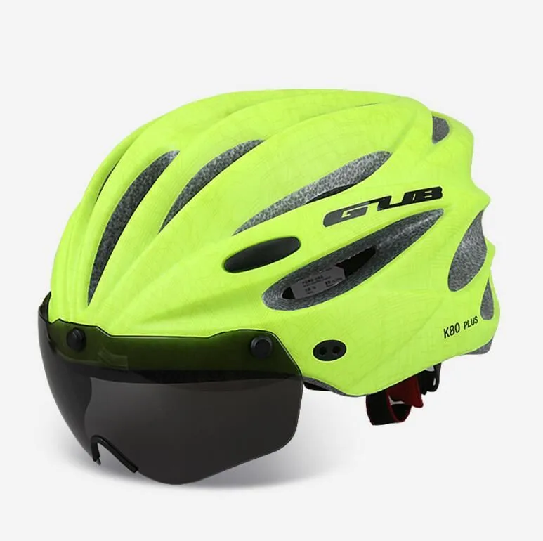 5 Colors Men Bicycle Helmet With 2 Lens Outdoor Mountain Bike Integrally Molded Lady Cycling Helmet With Glass K80 Plus