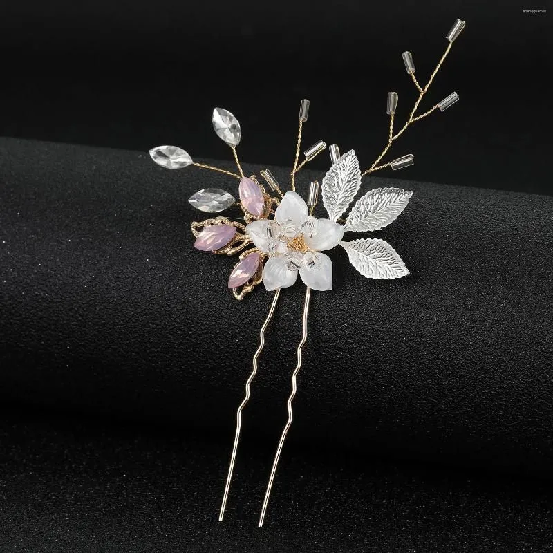 Hair Clips Exquisite Crystal Hairpins U-shape Jewelry Chinese Style Women Decoration Barrettes Rhinestone Bridal Accessories