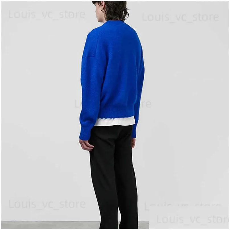 Men`s Sweaters Classic Scrawled Slogan Jacquard Cole Buxton Knitted Sweater Men Women Best Quality Crewneck CB Sweatshirts Pullovers Blue