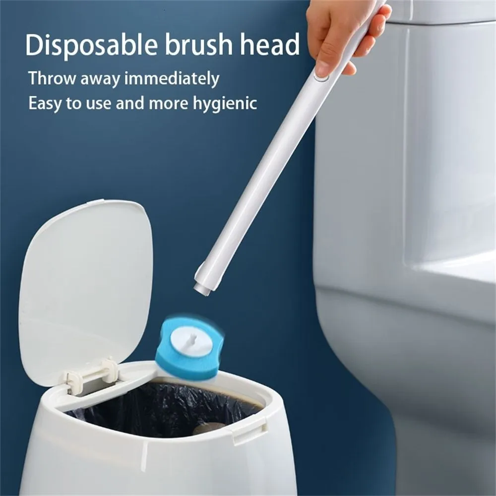 Toilet Brushes Holders Disposable toilet brush without dead corner cleaning tool household long handle cleaning brush bathroom accessories