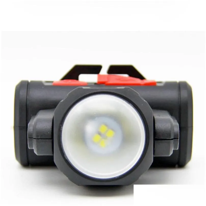 Dual Light Rotating LED Headlamp Rechargeable Fishing Lamp03391210