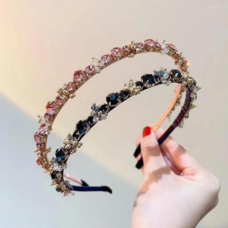 Hair Clips Gift French Shiny Banquet Crystal Hairband Accessories Sweet Headband Girls Hoop Korean Style Rhinestone