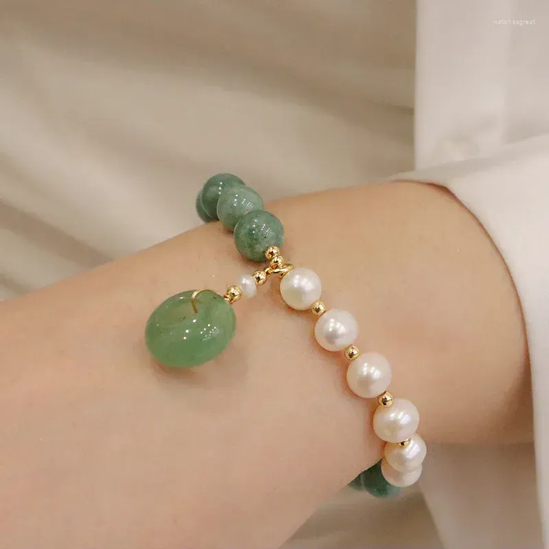Strand Luxury Pearl Women Bracelets Natural Gem For Burmese Jade Jewelry Gift Bracelet Fashion Party