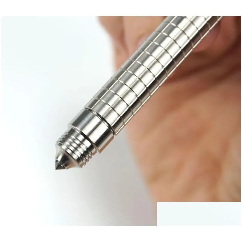 TC4 Titanium Alloy Key chain Tactical Pen Pocket Signature Ballpoint Broken Windows Outdoor Self defense Survival Gear EDC283v