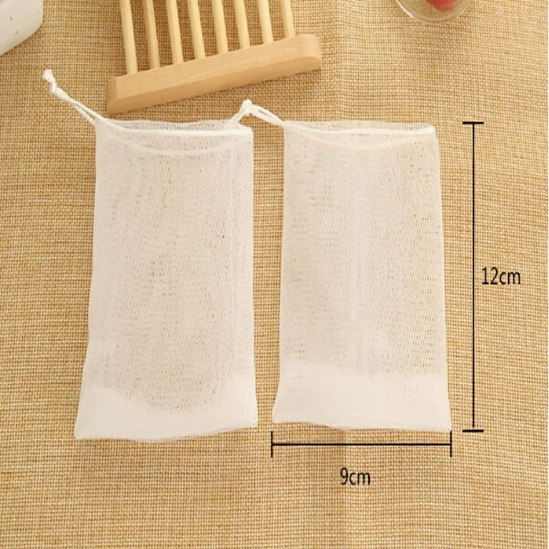 Soaps Bag Skin-friendly Dual Mesh White Color Soap Saver Bags for Bath Cream Foaming Bathroom Accessories