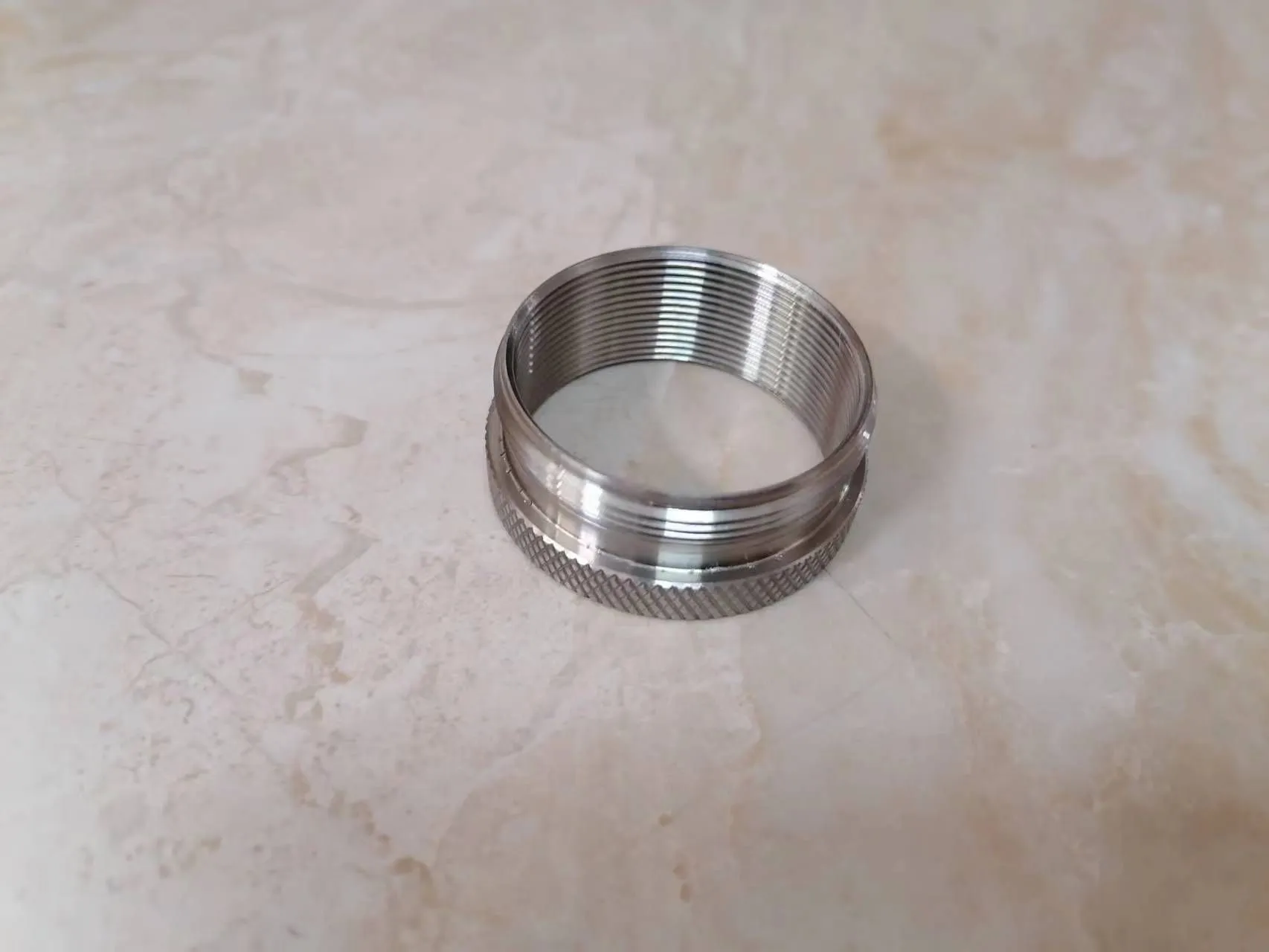 Stainless Steel 1.375*24 Thread Adapter for 6.2 inch Titanium Solvent Trap