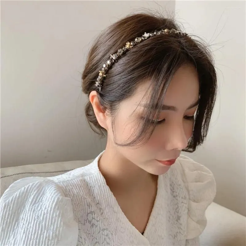 Hair Clips Gift French Shiny Banquet Crystal Hairband Accessories Sweet Headband Girls Hoop Korean Style Rhinestone