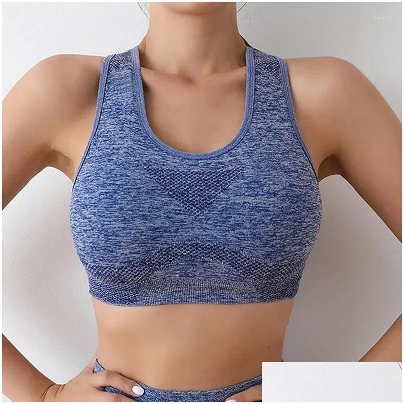 Yoga Outfit Sexy Sports Bras Seamless Women Fitness Vest Top Wireless Underwear Shockproof Bra Quick Dry Brassiere Gym Brasier