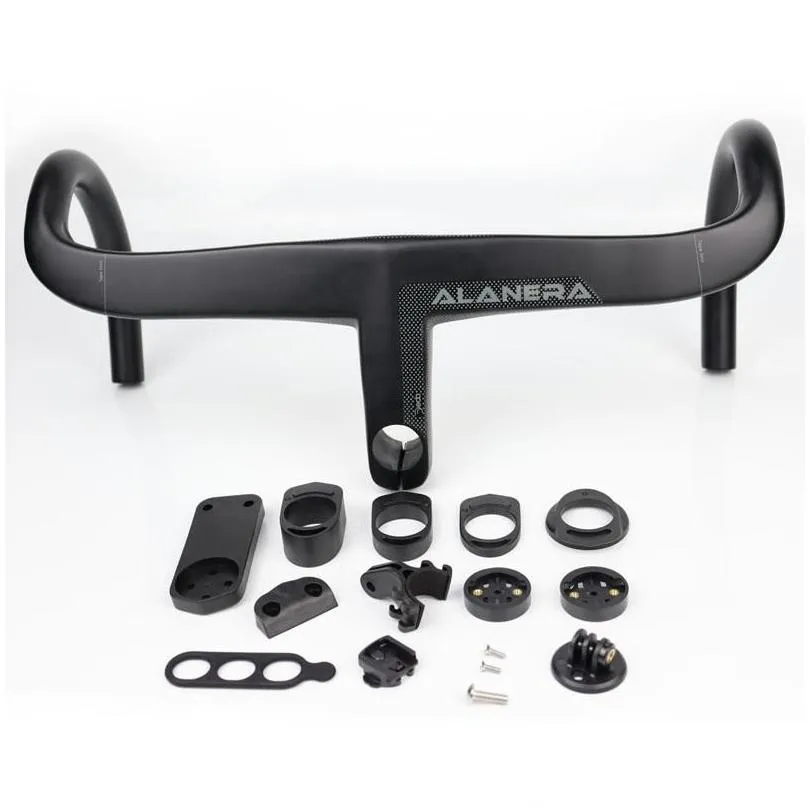Bike Handlebars &Components 2022 ALANERA Inner Wire DCR System Carbon Road Handlebar Integrated For 28 6mm Fork Steer With Spacers192J