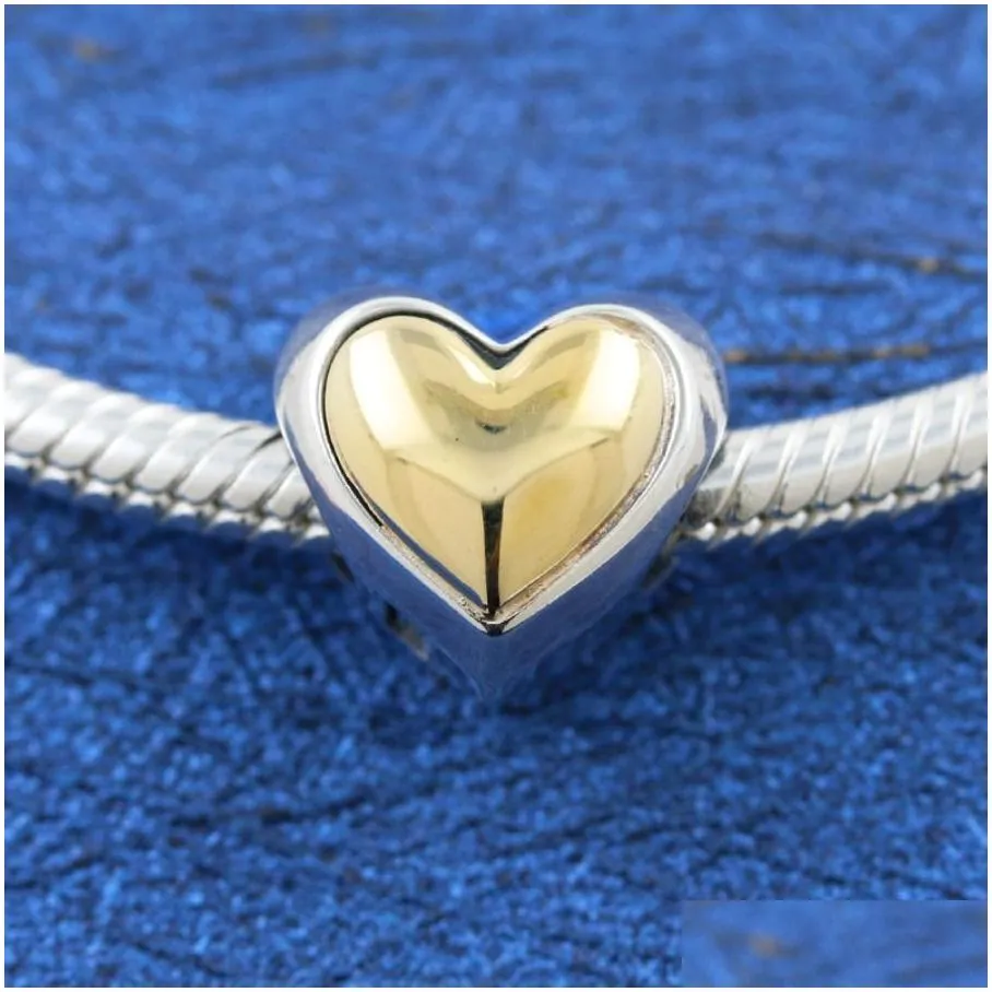 Charms 925 Sterling Sier Fit Women Bracelet Beads Charm 14K 18K Gold Color Heart Flowers Drop Delivery Jewelry Findings Components Otouo