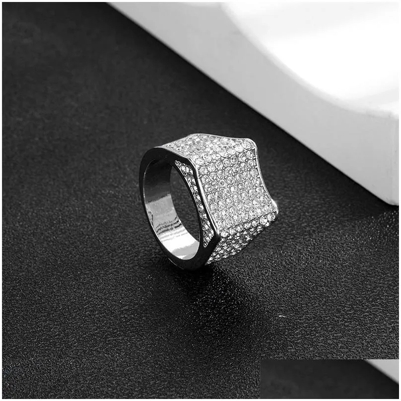 Luxury Ring Micro Pave AAAAA Zircon White Gold Wedding band Rings for Women Bridal Promise Engagement Jewelry Gift