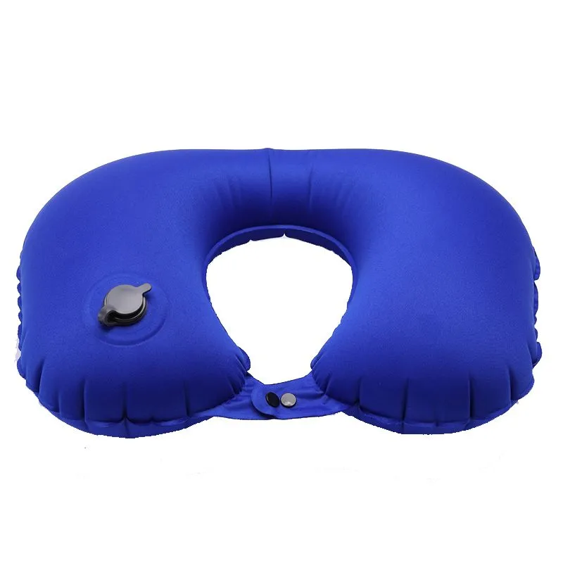 Auto Blow Type Inflatable U-shaped Pillow Office Home Portable Car Accessories for Travel