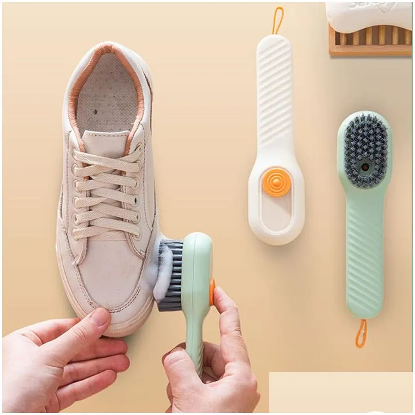 Shoe Brushes Mti-Function Liquid Brush Press Out The Tool Soft Sweater Object Cleaning Drop Delivery Home Garden Housekeeping Organiza Oteqi