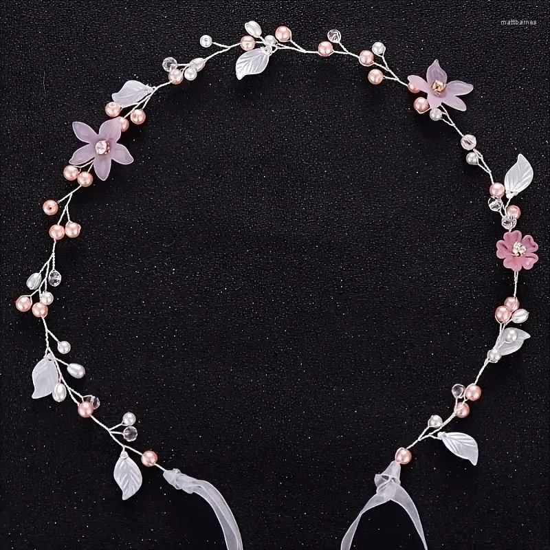 Hair Clips Crystal Leaf Headband Rhinestone Flower Vine Band Tiara For Women Bridal Wedding Accessories Jewelry