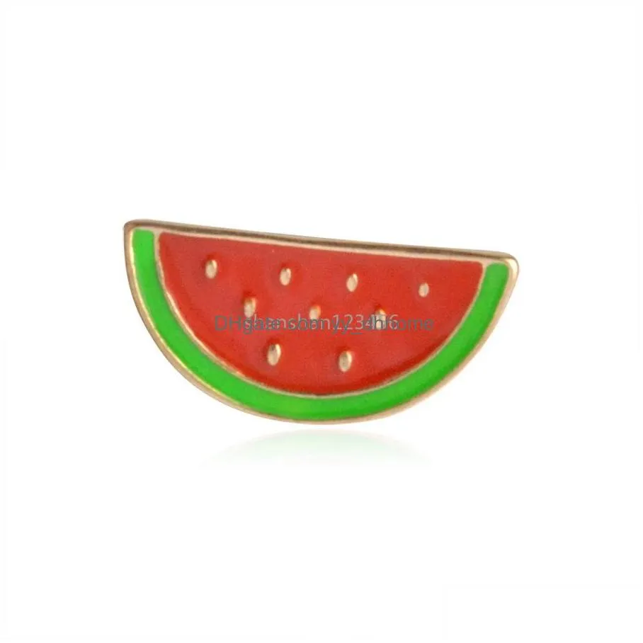 Pins, Brooches Enamel Brooch Pins Rainbow Glass Watermelon Cartoon Lapel Pin For Women Men Top Dress Co Fashion Jewelry Drop Delivery Dhcwd