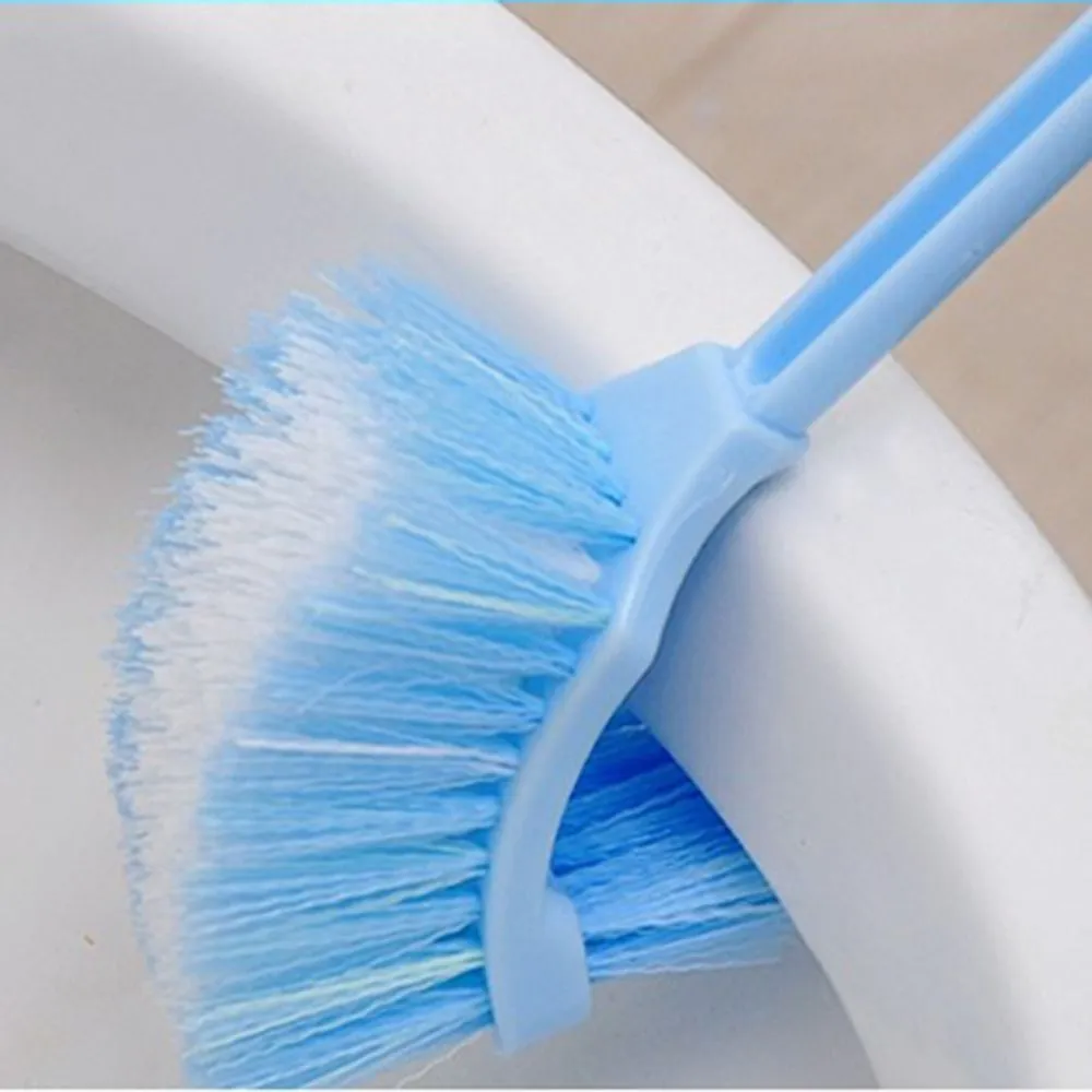 Wholesale-Plastic Long Handle Bathroom Toilet Bowl Scrub Double Side Cleaning Brush