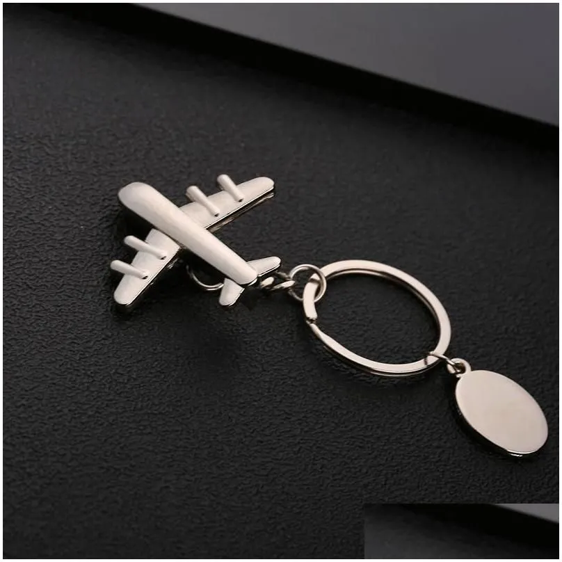 Other Interior Accessories Gift Metal Plane Keychain Buckle Mini Key Chain Aircraft Model Keyring Airplane Gifts For Men Women Kids