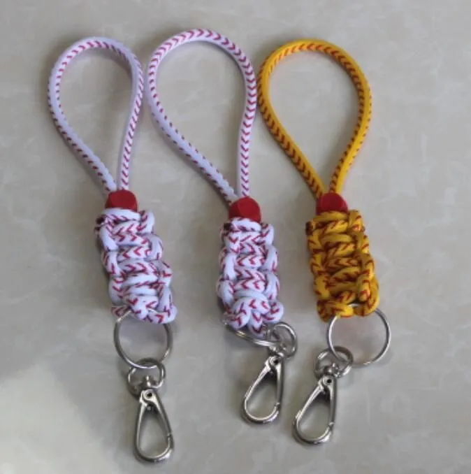 Titanium Sport Accessories rope keychain round chain baseball owal keychain rope lanyard necklace Keychain