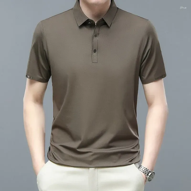 Men`s Polos Summer 2024 All-Match T-shirt Short-Sleeved Business Casual Polo Shirt Brand Clothing