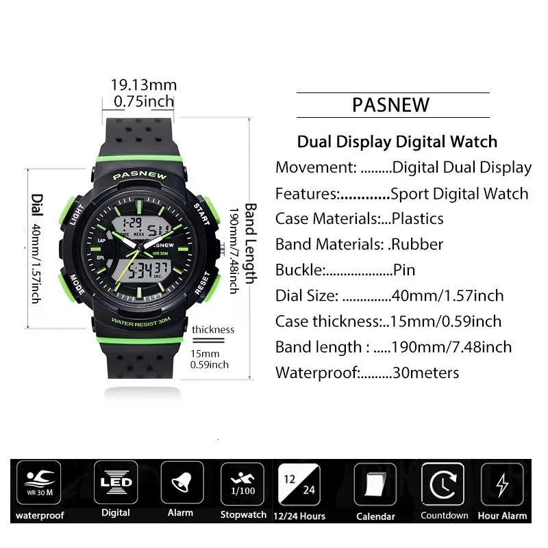 Children`s watches Fashion Diver Digital Watches Men Backlight Fitness Band Watch White Student Smart Hand Clock Children Girl Sport Wristwatch Boy