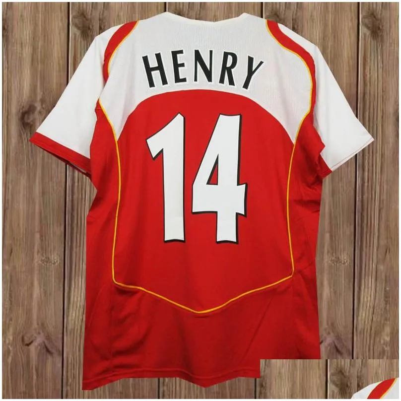 2002 2005 HENRY BERGKAMP Mens RETRO Soccer Jerseys 94 97 V. PERSIE VIEIRA MERSON ADAMS Home Away 3rd Football Shirt Short Long Sleeve