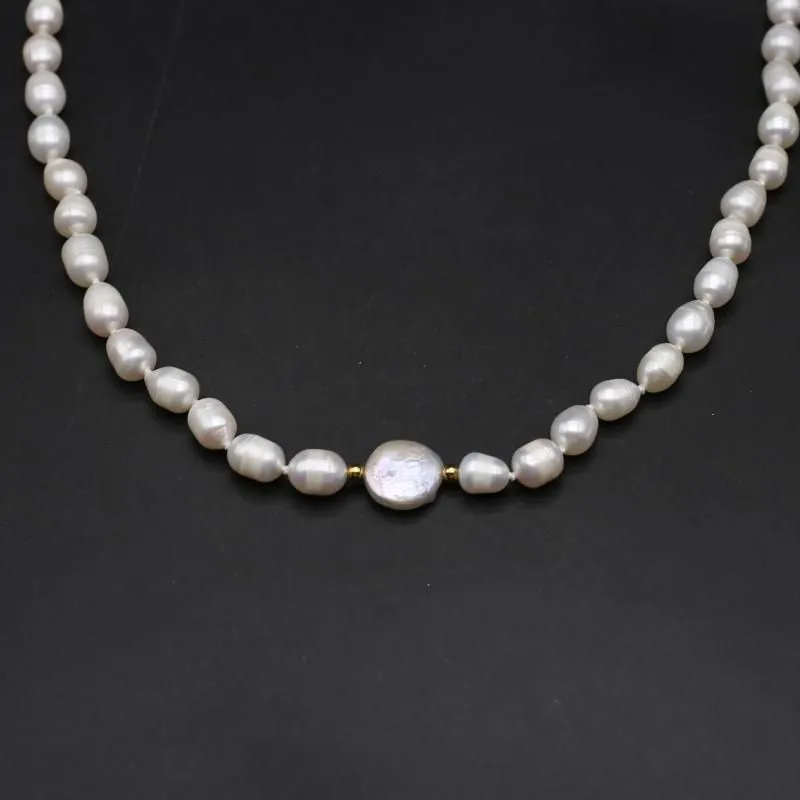 Choker Chokers Simple Necklace Natural Pearl Beads High Quality Irregular Freshwater Pearls Pendant Necklaces For Women Jewelry