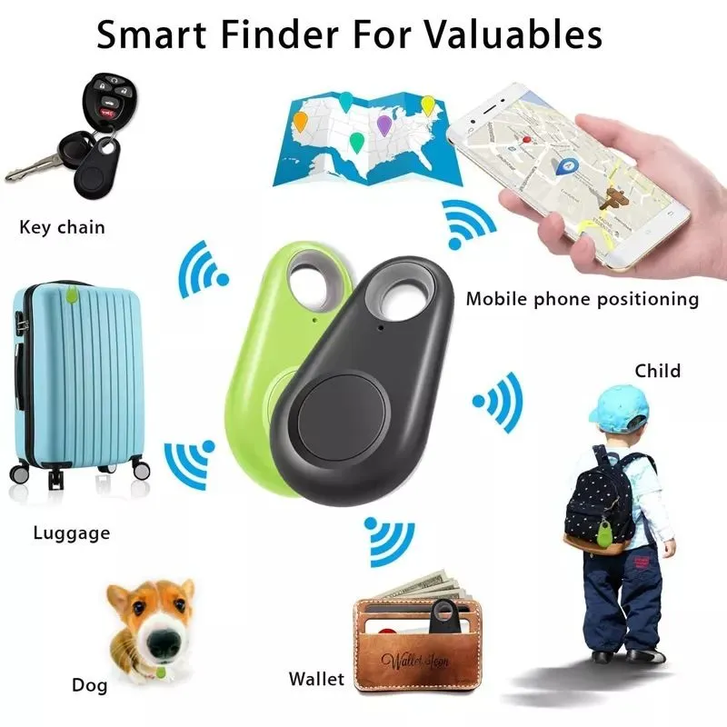 wholesale Car Alarms Tracker Wireless Bluetooth Child Pets Wallet Key Finder GPS Locator Anti-lost Alarm Smart Tag With Retail Bag