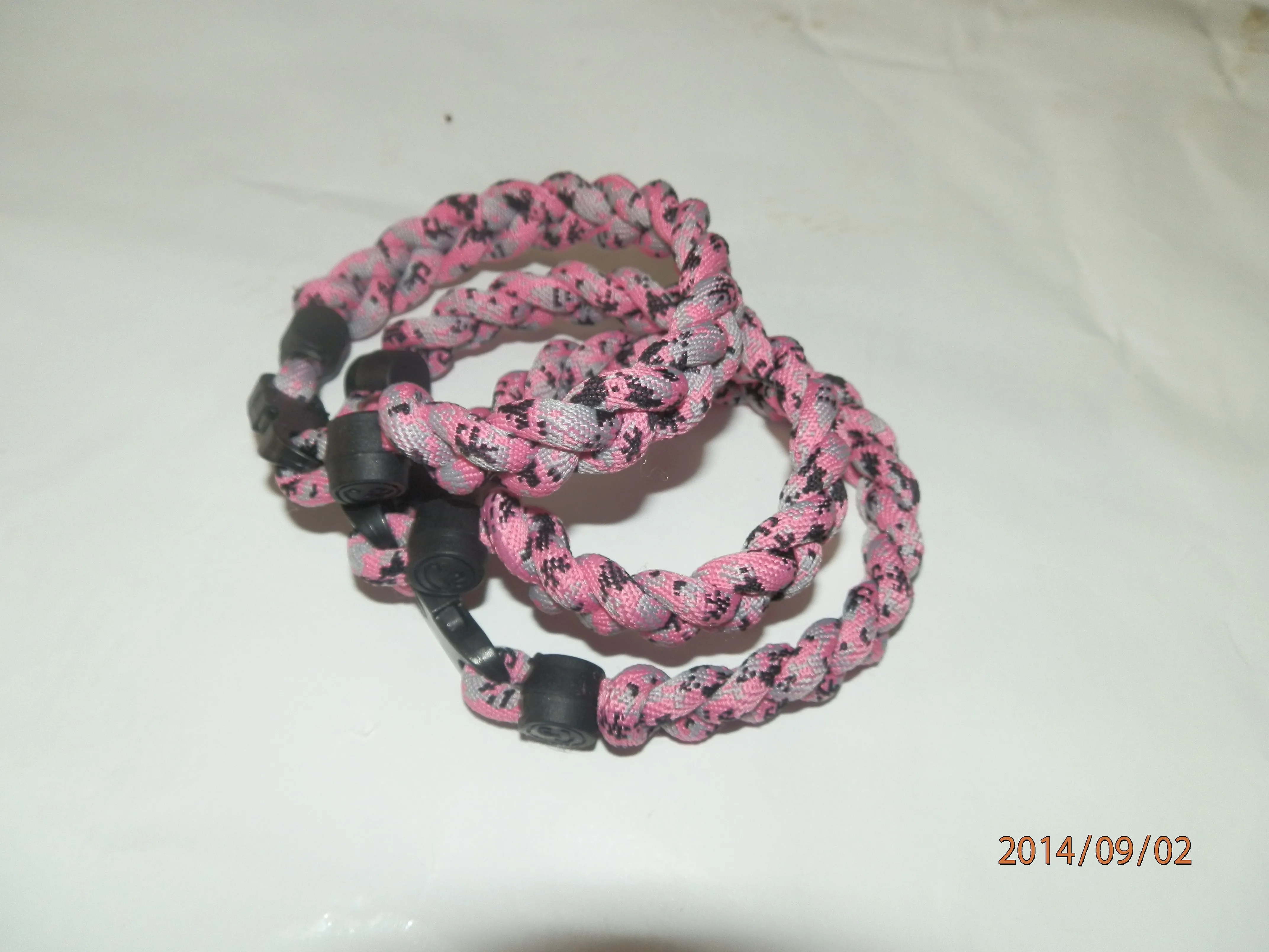 Free shipping 100pcs sports 3 rope bracelet ,Chinese bracelet, baseball rope bracelet