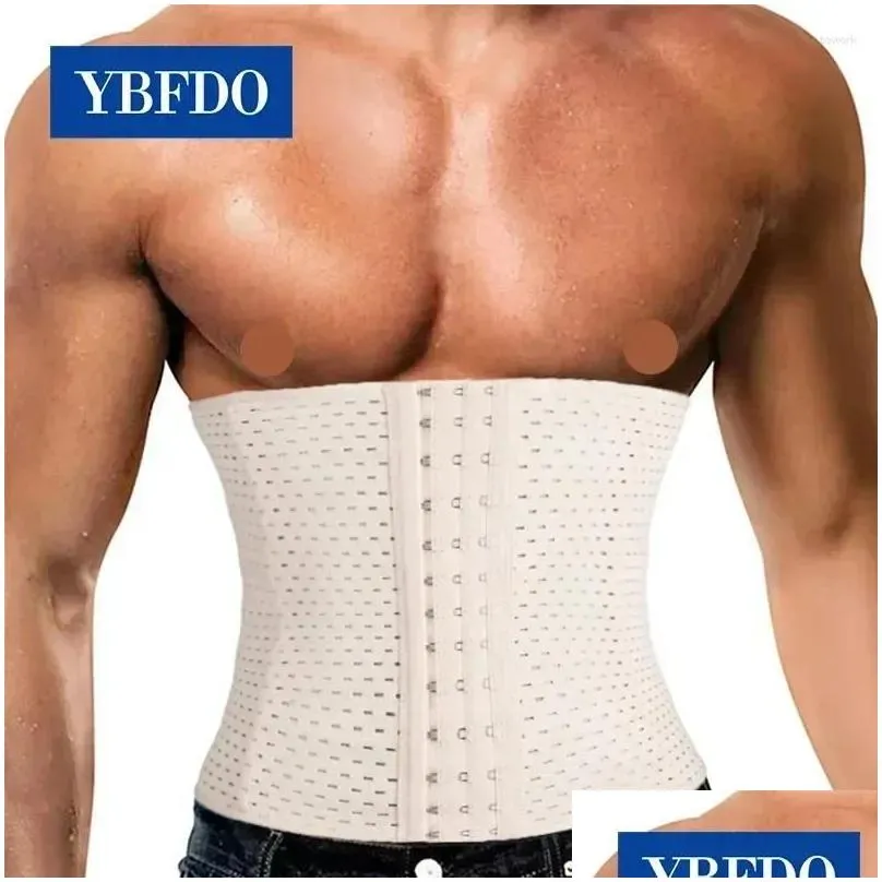 Waist Support Trimmer Modeling Faja Trainer Strap Loss Breathable Weight Shapers Men Body Band Slimming Boned Steel Belt