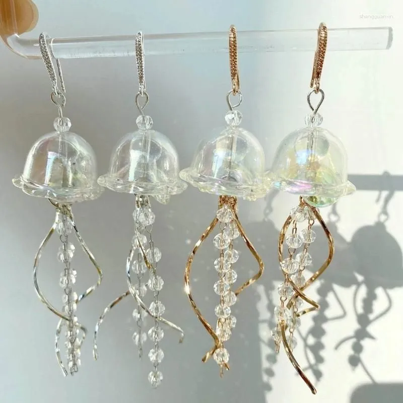 Dangle Earrings 1Pair Creative Design Cute Animal Jellyfish Long Tassel Dangling Holiday Gift For Girls Woman Y2k Jewelry Earring