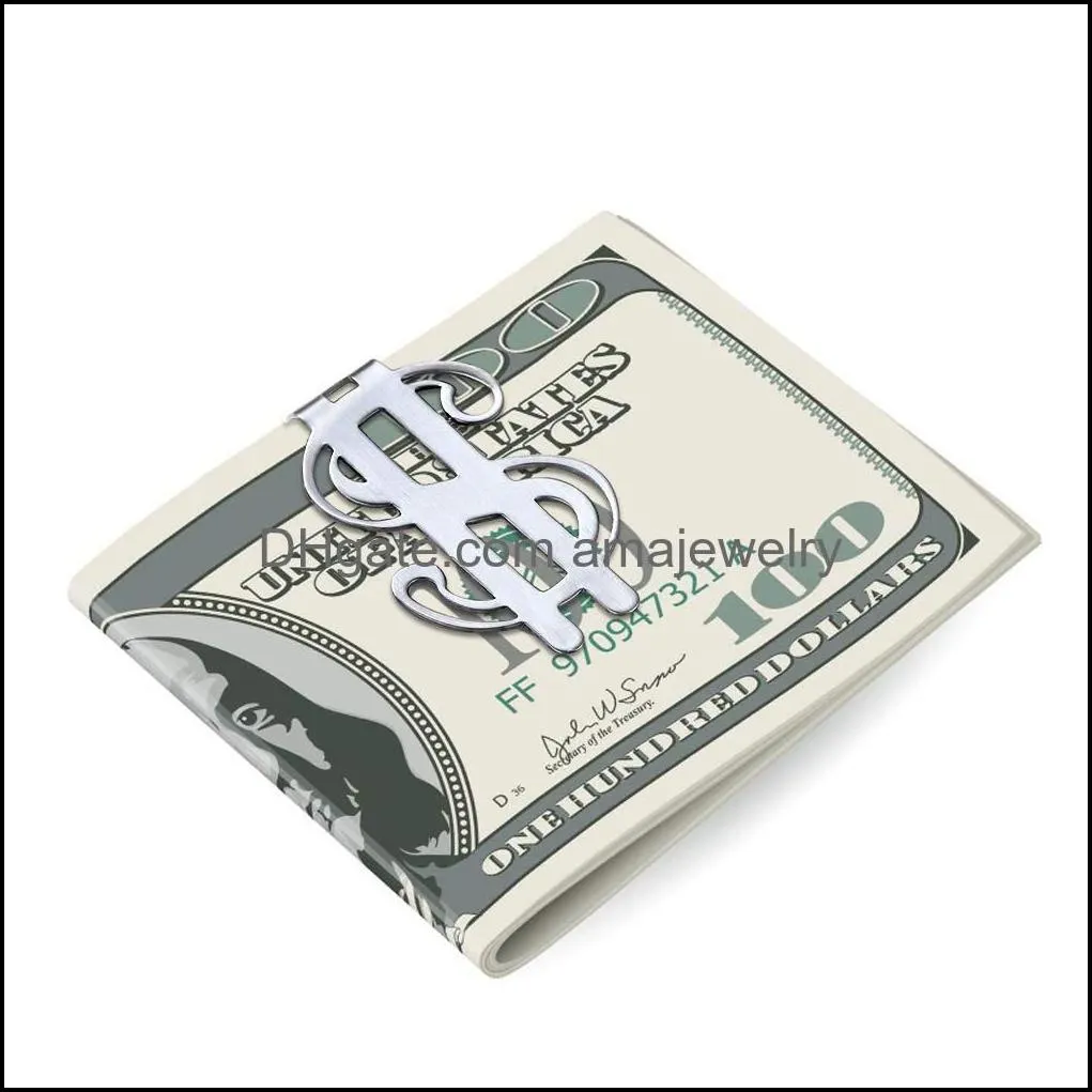 Money Clips Men Personalized Clip 316L Stainless Steel/Gold Plated/Black For Fathers Day/Xmas Giftsend Gift Box Drop Delivery Oteyv