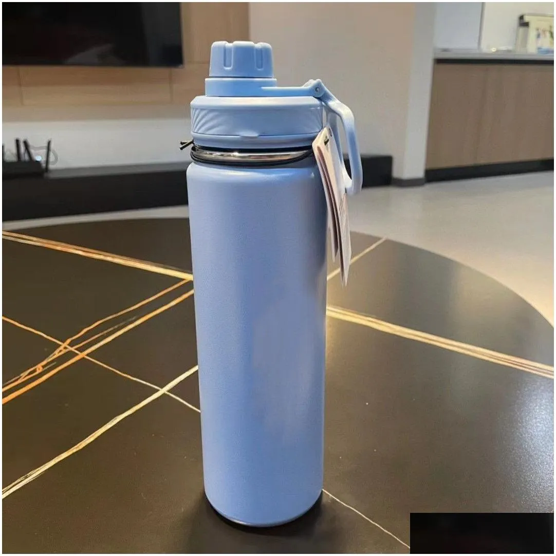 LL Logo Designer Stainless Steel Thermos:Water Bottles 710ml Insulated Cup Stainless Steel Pure Vacuum Portable Leakproof Outdoor Yoga & Sports