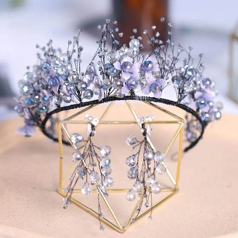 Hair Clips & Barrettes Wedding Accessories Handmade Bride Jewelry Shiny Crystal Clip And Earring Beautiful Headdress EarringHair