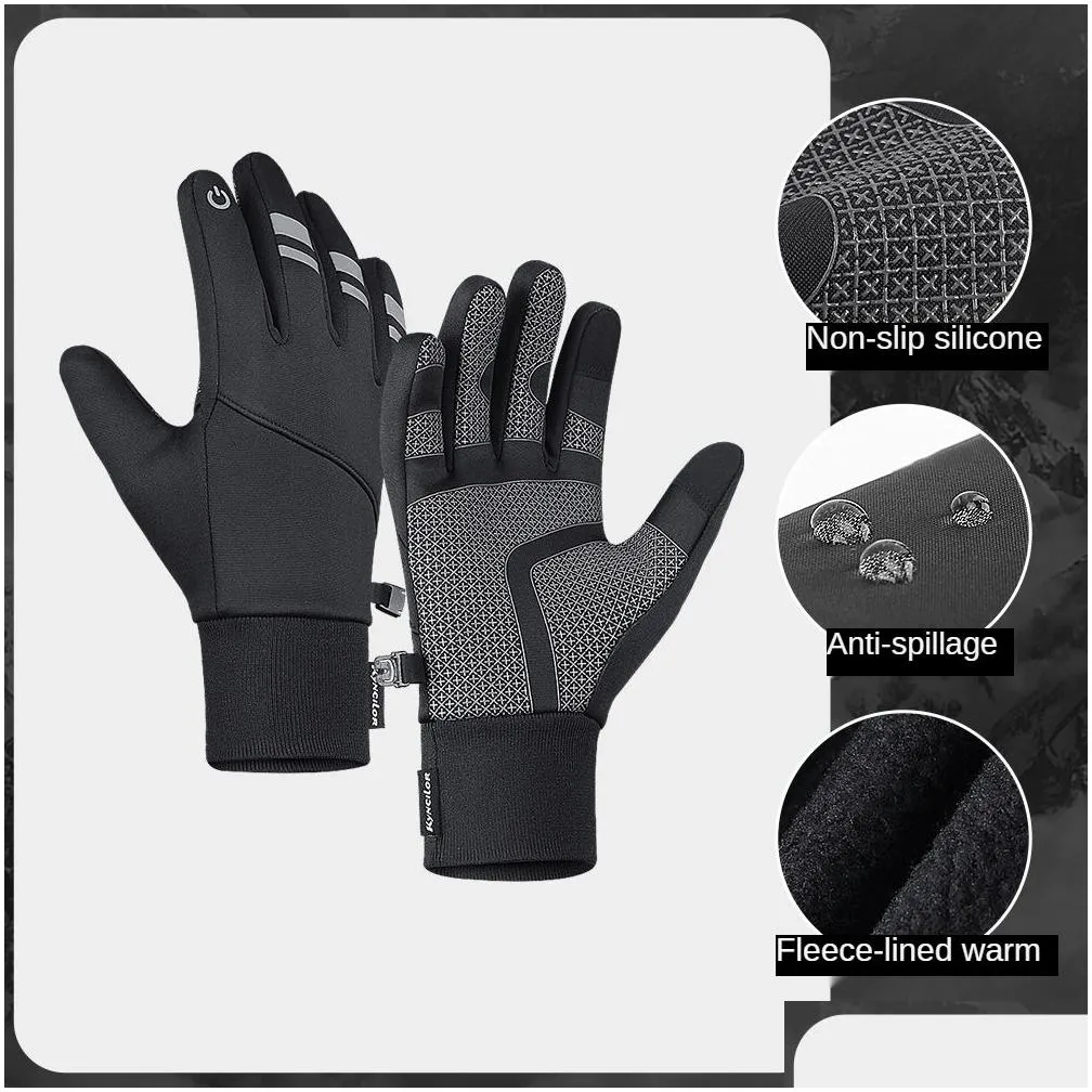 Ski Gloves Winter Handschoenen Men Women Waterproof Windproof Bike MTB Thermal Warm Touch Non Slip Snow Sports 230909
